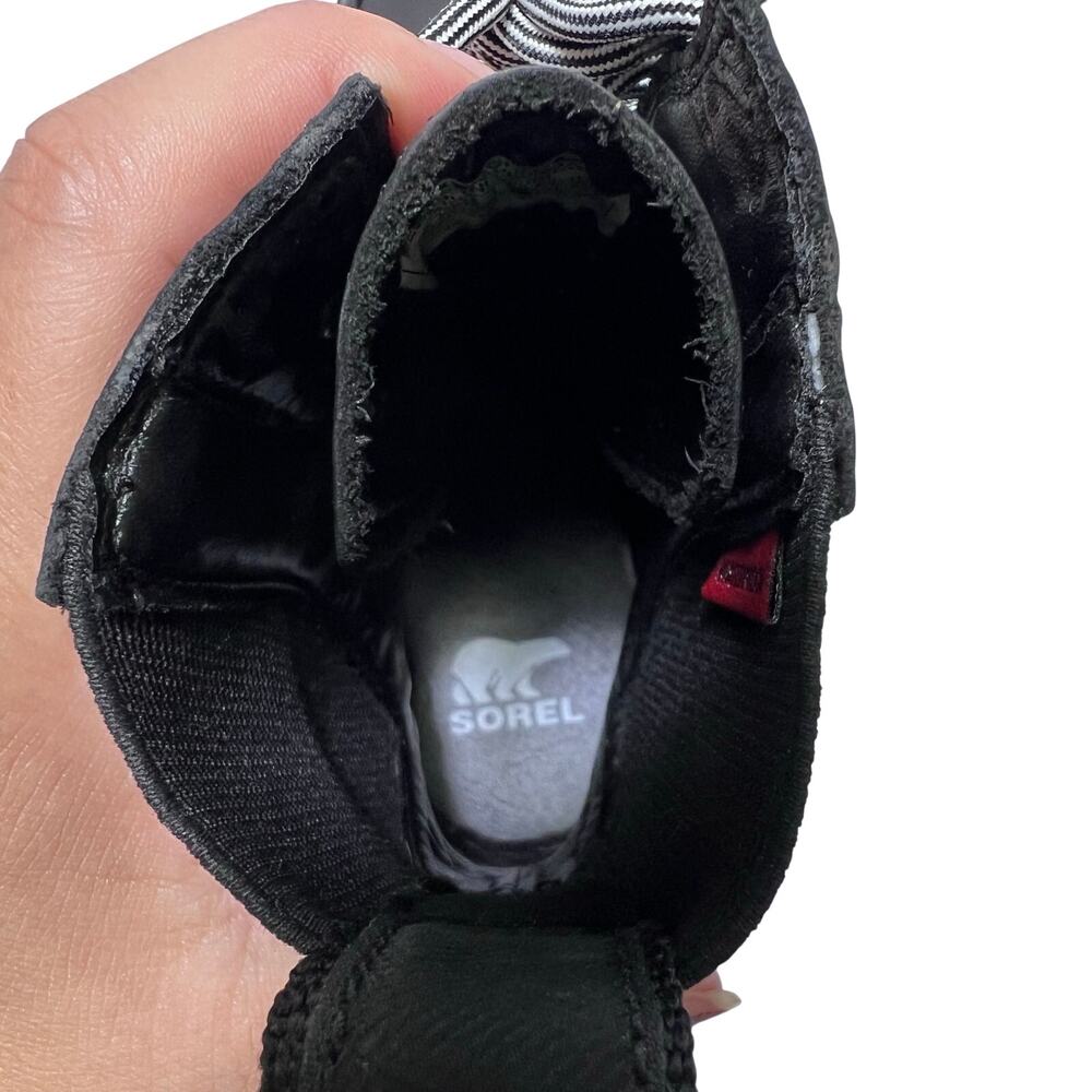 Sorel Brex Boot Lace Waterproof Boots Womens 8.5 Black White New - Picture 8 of 14